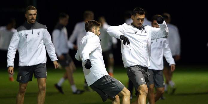 Gallery: Liverpool train ahead of Bordeaux fixture