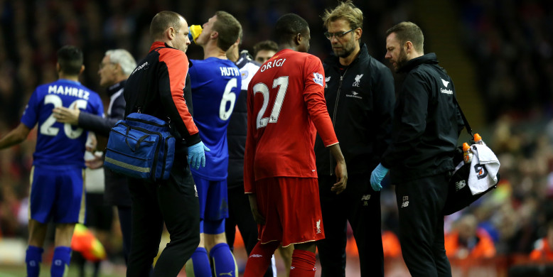 Origi out for at least three weeks
