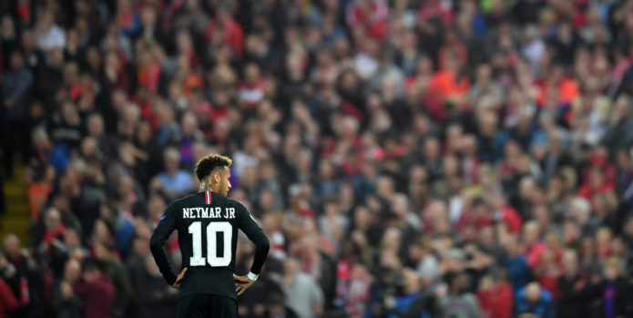 Neymar congratulates Firmino after Reds victory