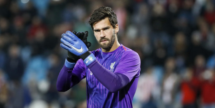 Alisson named as world’s best goalkeeper