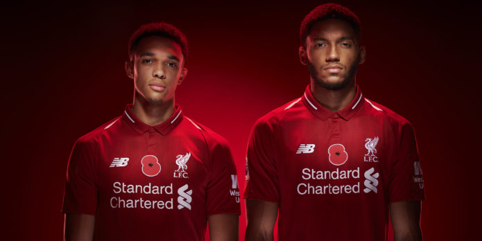 Liverpool to wear poppies on their shirts this Remembrance Sunday