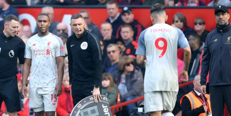 Worry for Liverpool as Firmino subbed off in first-half of United clash