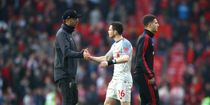 Who was Liverpool’s Man of the Match against Manchester United?
