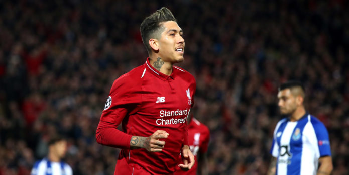 Firmino named as Champions League’s player of the week