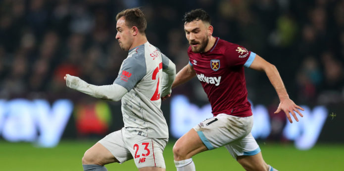 West Ham happy to meet Liverpool’s £22.5m Xherdan Shaqiri valuation