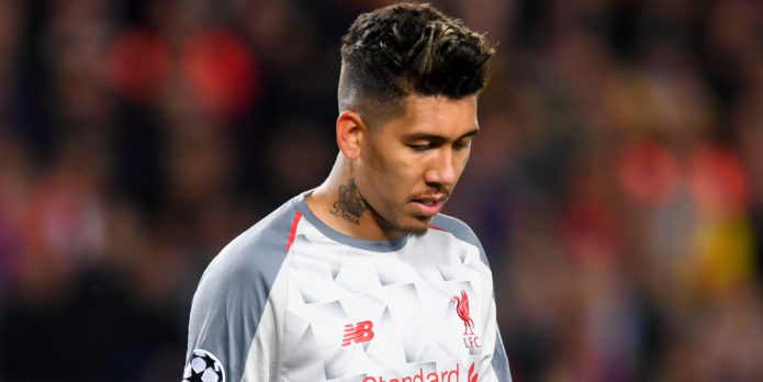 Firmino a doubt for Barcelona second leg