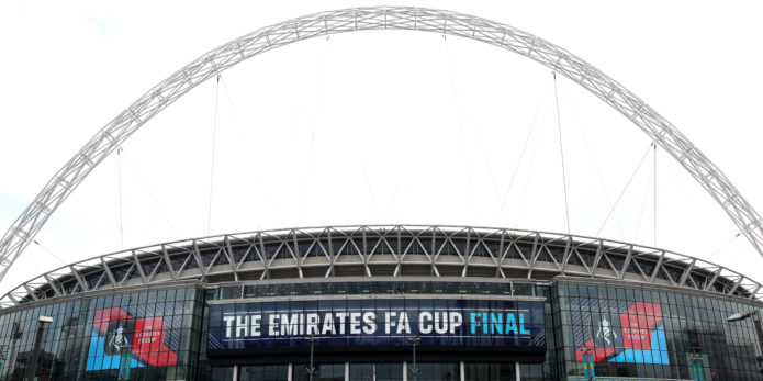 Liverpool fans mock Man City fan who broke into Wembley press box