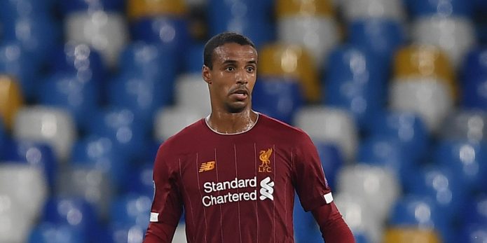 Matip ruled out of Napoli clash