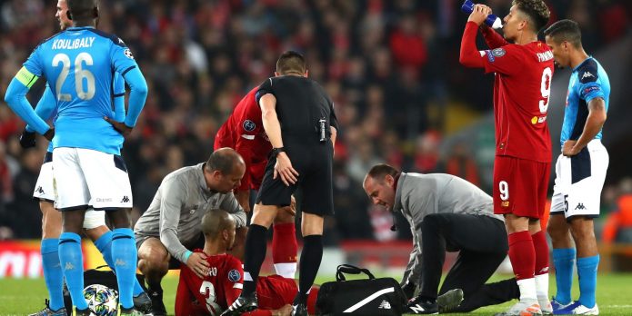 Liverpool fear that Fabinho could miss the whole of December
