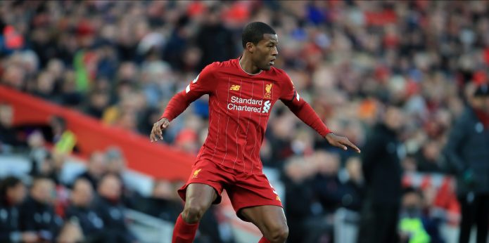Possible boost for Liverpool as Wijnaldum pictured crouching after win
