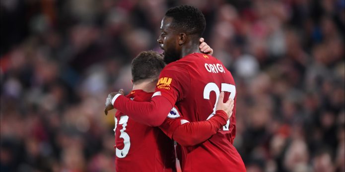 Liverpool fans react to Origi first half double against Everton