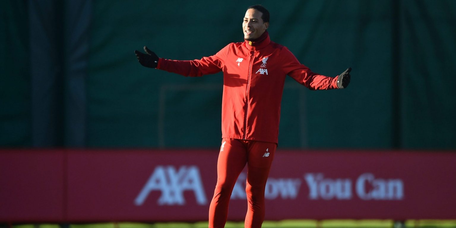Virgil van Dijk trains ahead of Club World Cup final