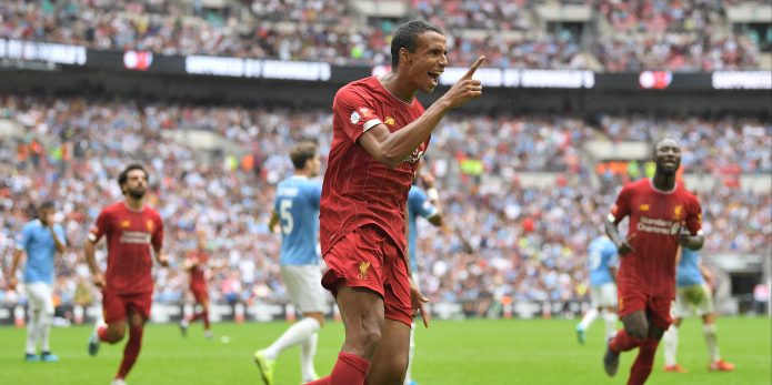 Matip pictured in training following injury lay-off