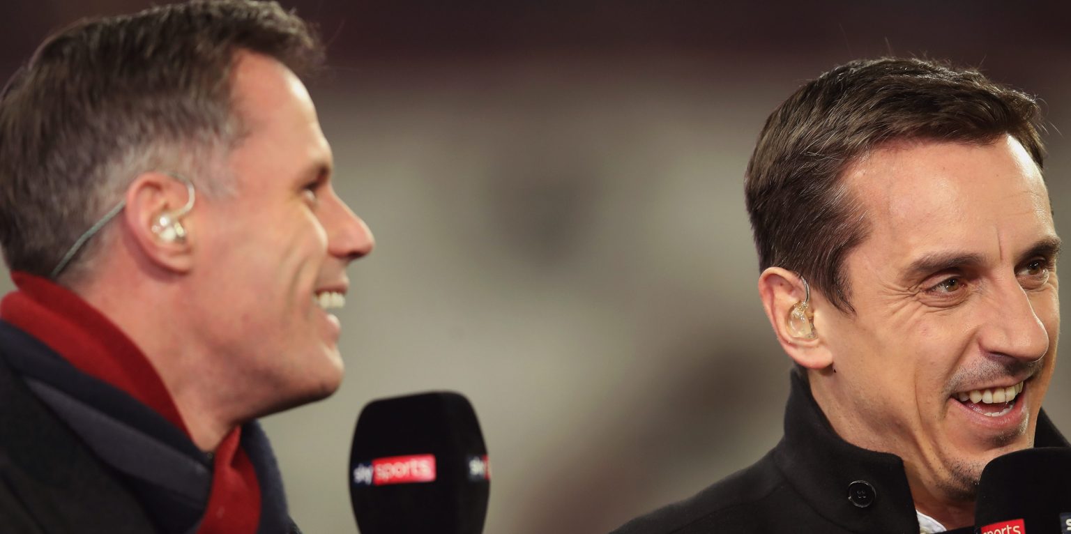 Liverpool fans love Carragher’s perfect response to Neville on Twitter