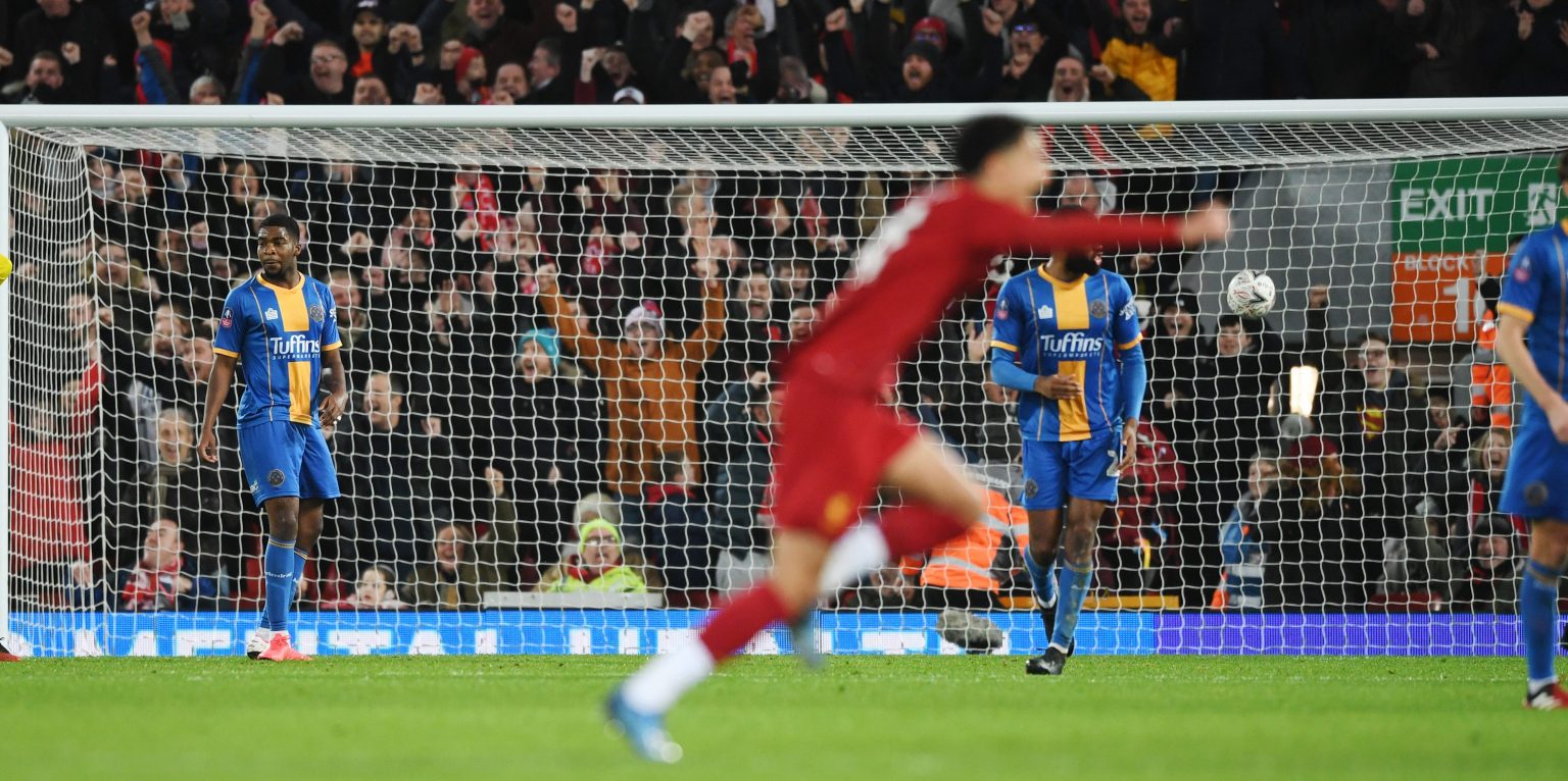 Liverpool fans send message to the FA after Shrewsbury win