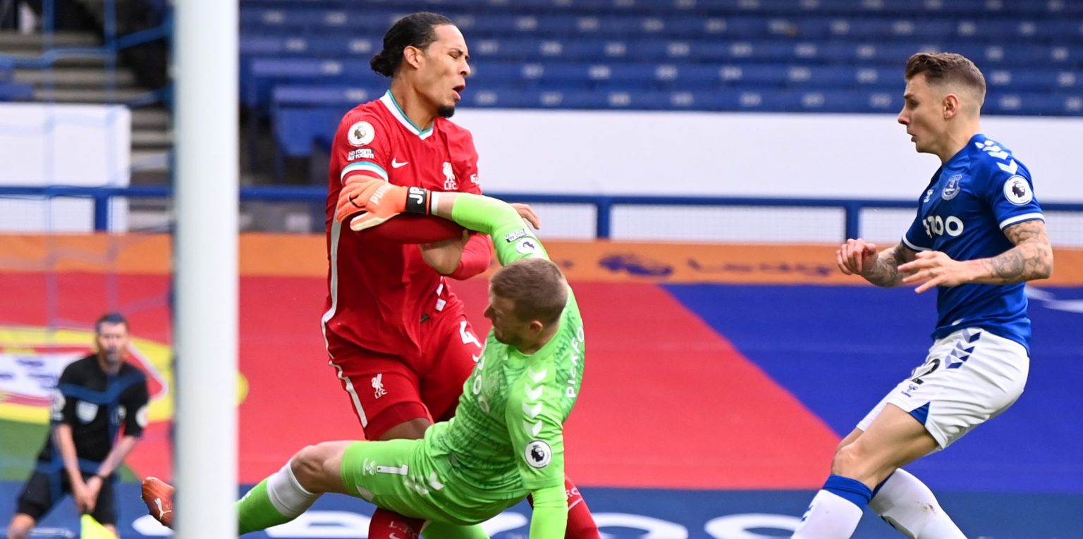 Liverpool fans react to Ancelotti’s comments regarding Pickford tackle