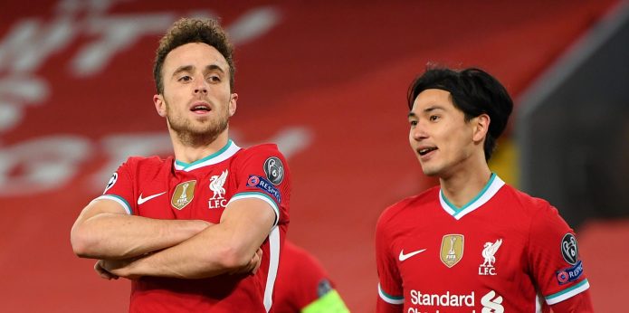 Liverpool fans show love for Jota after he scores 10,000th Reds goal
