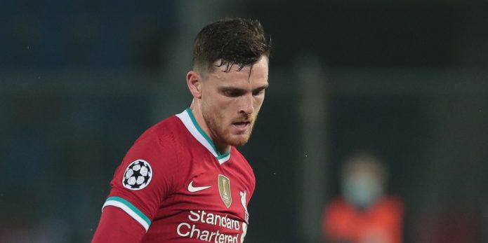 Liverpool fans are worried after Andrew Robertson hints at hamstring injury