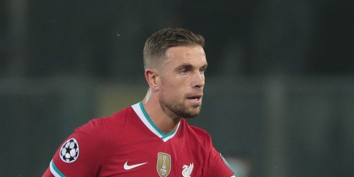 Jordan Henderson ruled out of Liverpool’s meeting with Leicester