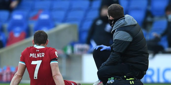 James Milner ruled out of Liverpool’s Champions League clash with Ajax