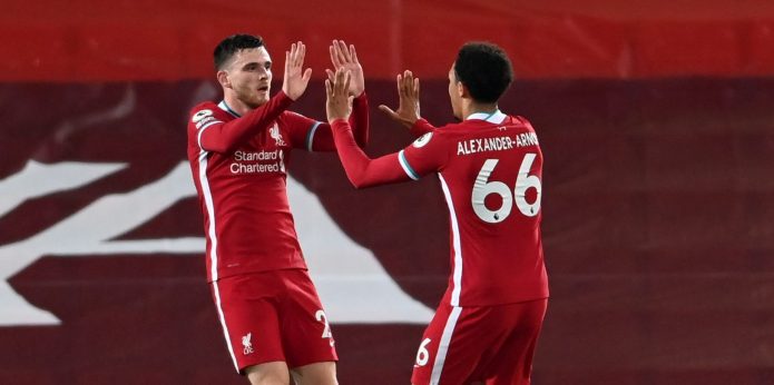 “He’s back” – Robertson hails Alexander-Arnold’s return to training