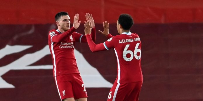 Alexander-Arnold has to do brilliant forfeit after losing quiz to Robertson