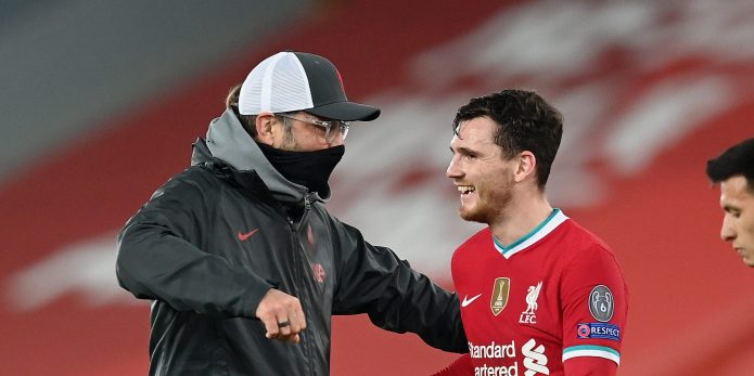 Jurgen Klopp confirms Andy Robertson picked up knock in Liverpool’s win over Ajax