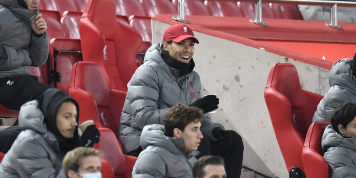 Liverpool fans absolutely love Van Dijk’s reaction to Wijnaldum’s goal