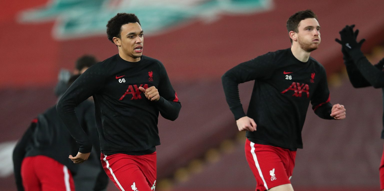 Statistic concerning Trent and Robertson highlights Liverpool’s struggles