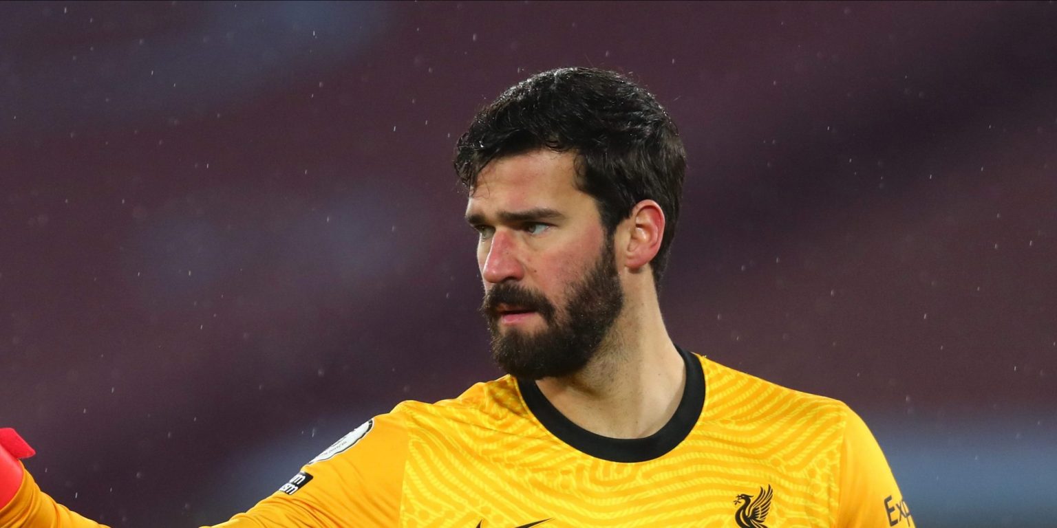 Alisson could be out of Liverpool’s clash with Brighton