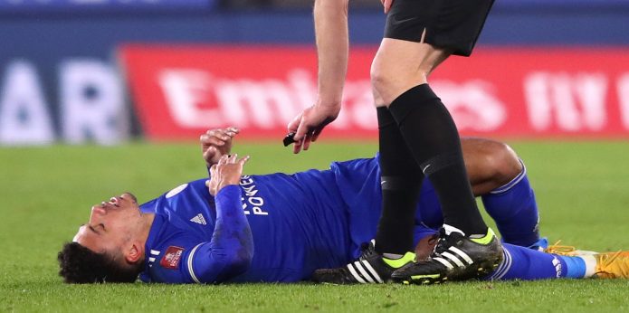James Justin could miss Leicester’s clash with Liverpool through injury