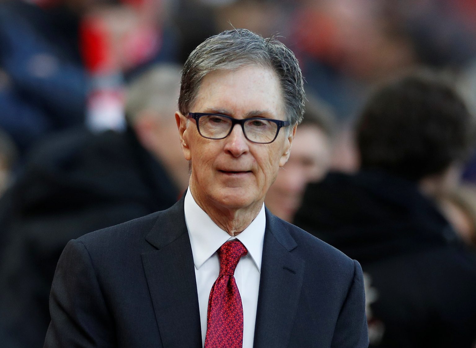 Liverpool owner John W Henry at Anfield