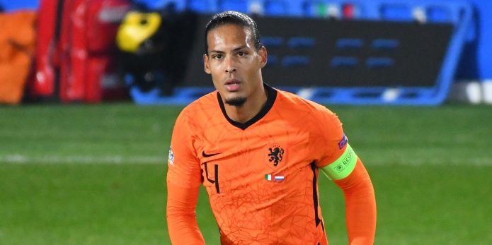 Virgil van Dijk delivers training pitch message after Euro 2020 decision