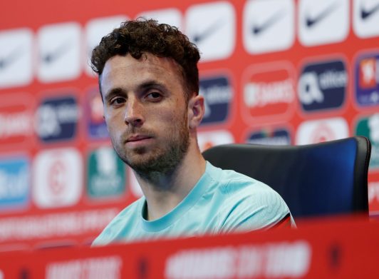 Liverpool forward Diogo Jota pictured with Portugal. Copyright: Reuters.