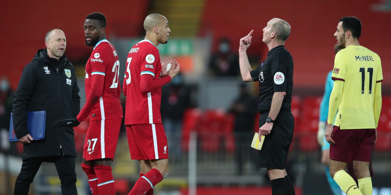 Virals: Mike Dean to take charge as Liverpool host Burnley at Anfield