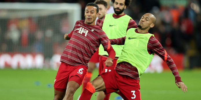 Pundit lauds ‘brilliant’ Liverpool midfield duo Thiago and Fabinho