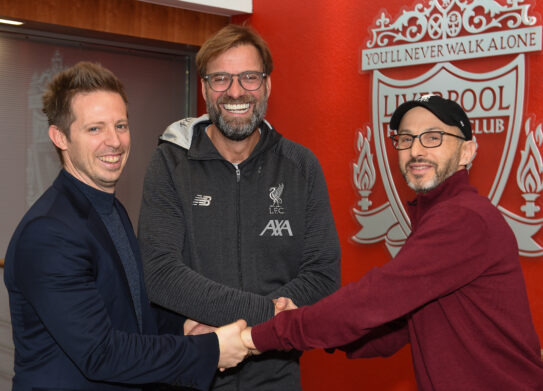 Liverpool Michael Edwards, Jurgen Klopp and Mike Gordon
