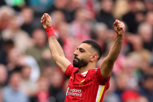 Mo Salah celebrates