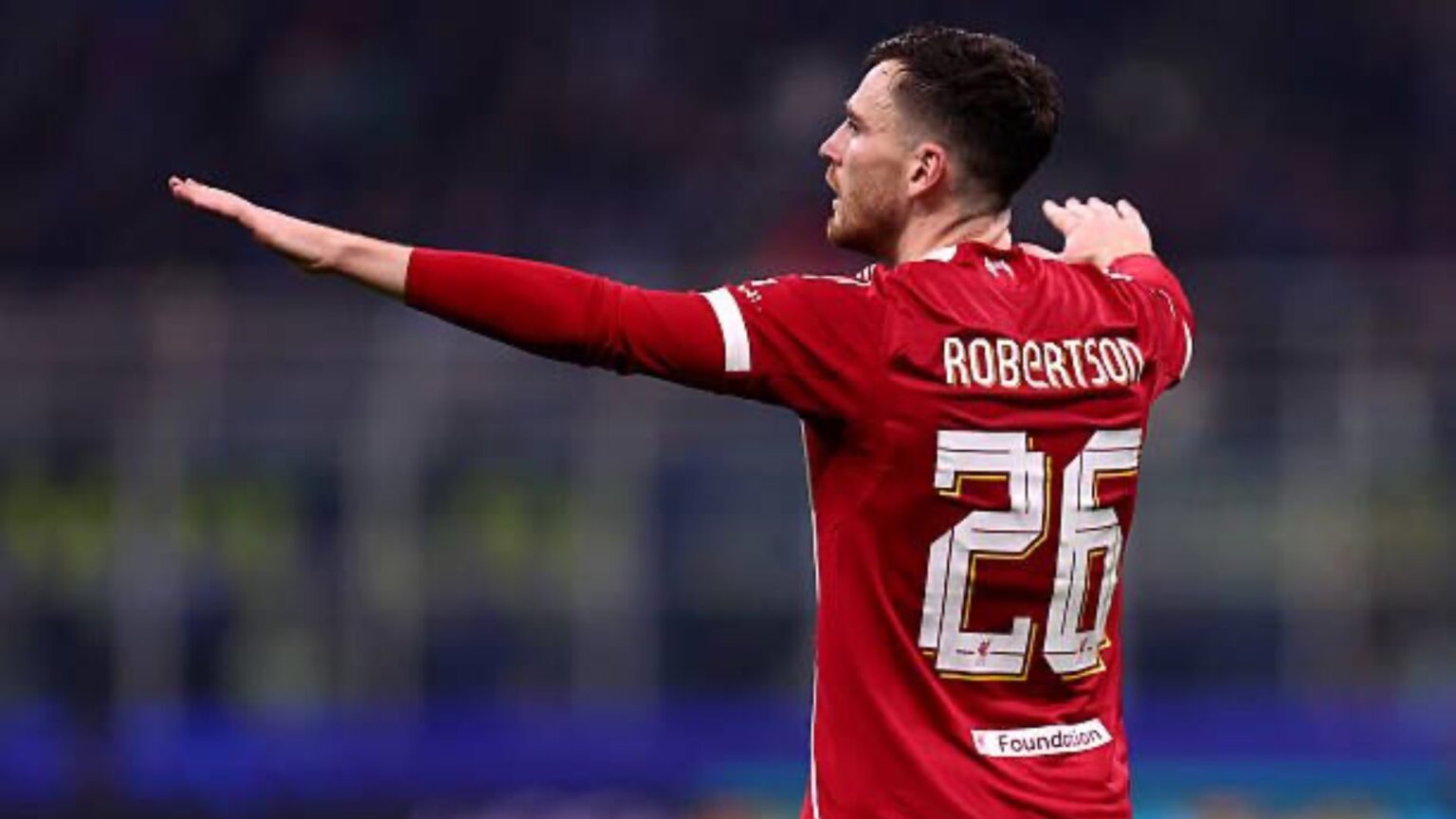 Andy Robertson in a Liverpool shirt