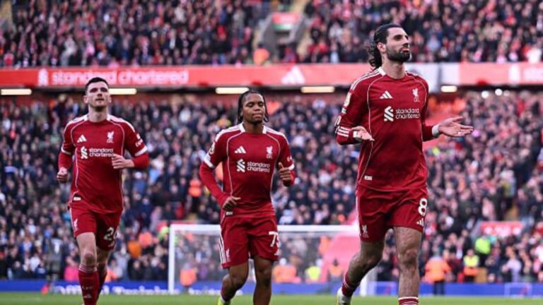 Liverpool half-time ratings: Szoboszlai steals the show with stunning free-kick as Cody Gakpo struggles