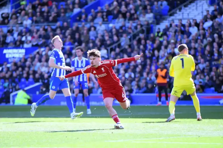 Liverpool half-time ratings: Kerkez bags equaliser at Brighton as Van Dijk & Gakpo struggle