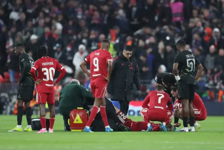 Hugo Ekitike out for months following an injury in Liverpool quarter final tie with PSG