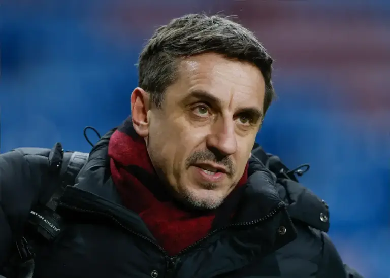 Gary Neville questioning Arne Slot’s Liverpool future ahead of Man Utd clash