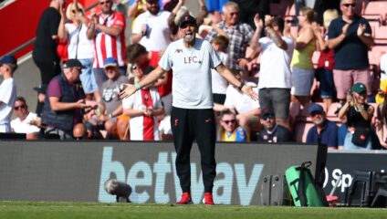Jurgen Klopp Man City charges: Jurgen Klopp gesturing on the touchline during a Premier League match