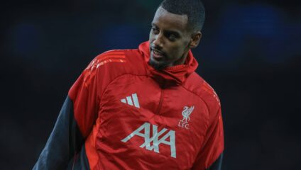 Alexander Isak Golden Boot: Alexander Isak wearing Liverpool FC training apparel